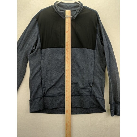 Lululemon Full Zip Post Session Jacket Large Blue With Black Chest - Picture 6 of 11